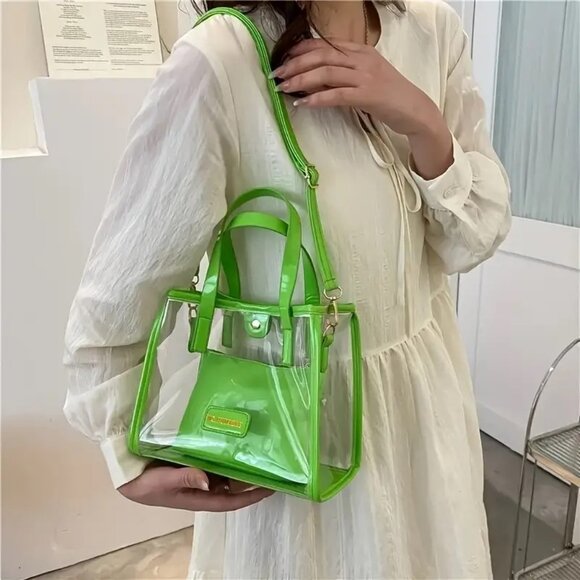 Green Clear Handbag - Picture 3 of 4